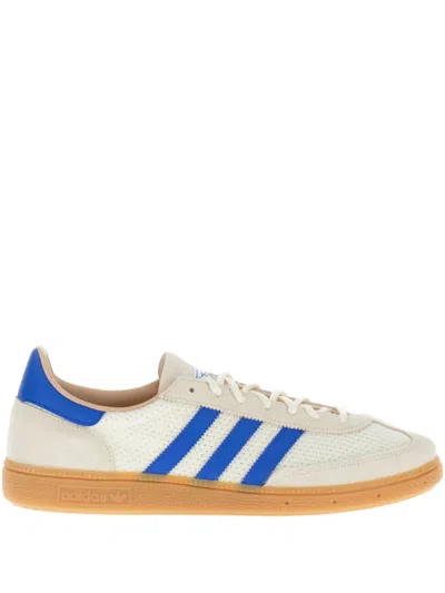 Adidas Originals Handball Spezial Leather-trimmed Mesh And Suede Sneakers In Neutral