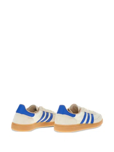 Adidas Originals Handball Spezial Leather-trimmed Mesh And Suede Sneakers In Neutral