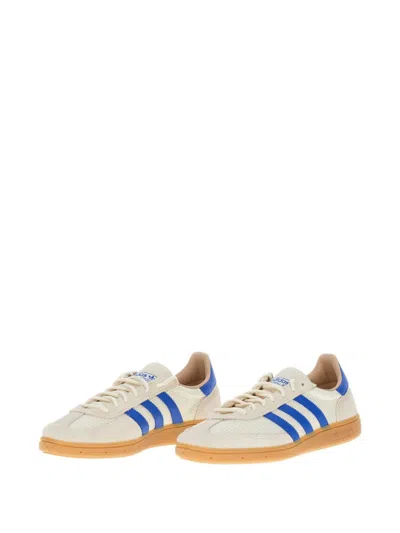 Adidas Originals Handball Spezial Leather-trimmed Mesh And Suede Sneakers In Neutral