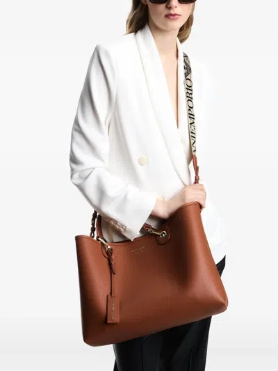Emporio Armani Medium Top-handle Leather Tote Bag
