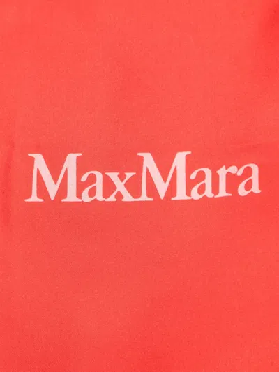 Max Mara Logo-print Scarf In Orange