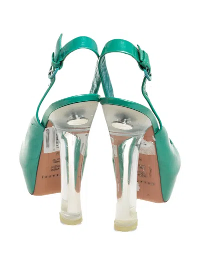 Pre-owned Casadei Vintage Platform Slingback Sandals