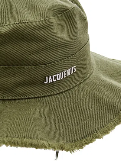 Jacquemus Mens Khaki Le Bob Artichaut Cotton-twill Bucket Hat In Green