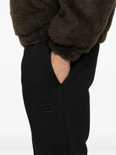 Garment Workshop Logo-embroidered Track Pants In Black