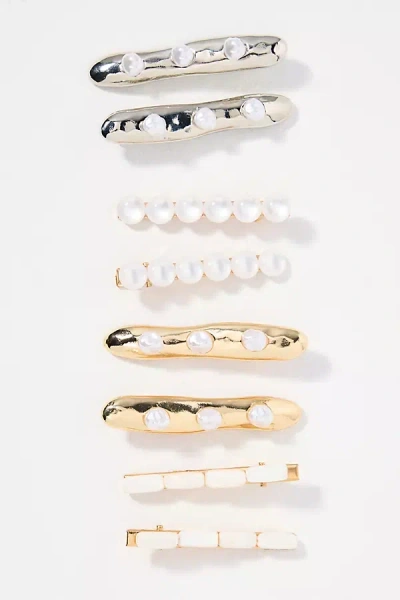 By Anthropologie Mixed Shape Barrettes, Set Of 8