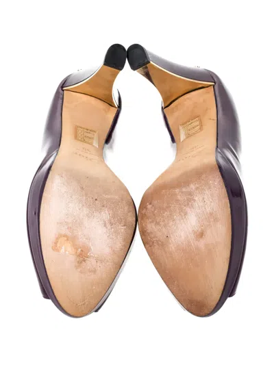 Pre-owned Dior Leather Heeled Pumps In Purple