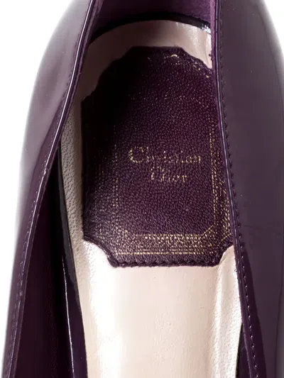 Pre-owned Dior Leather Heeled Pumps In Purple