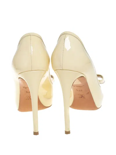 Pre-owned Louis Vuitton Bow-detail Heeled Pumps In Neutral