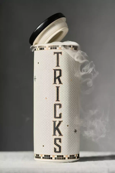 Anthropologie The Bistro Tile Stoneware Cannister: Halloween Edition