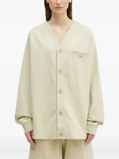 Pangaia Dna Button-up Shirt Jacket In Neutral