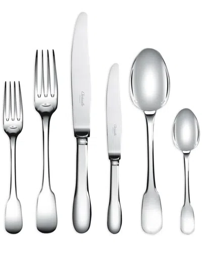 Christofle Cluny 36-piece Flatware Set (six-person Setting) In Silver