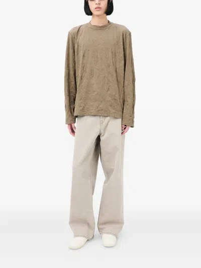 Our Legacy Crew-neck Long-sleeved T-shirt In Brown