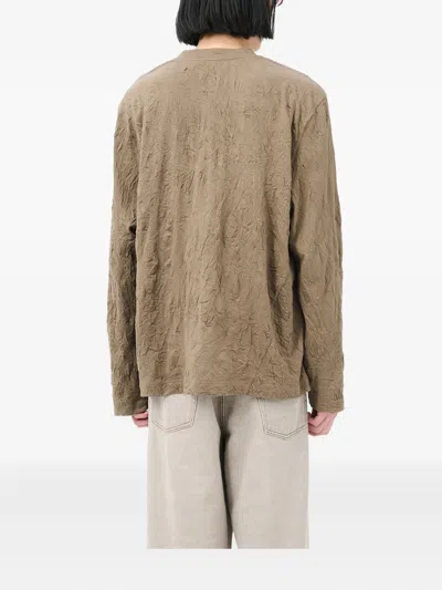 Our Legacy Crew-neck Long-sleeved T-shirt In Brown