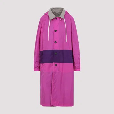 Miu Miu Cappuccino Cotton Blend Reversible Overcoat In Gray