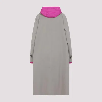 Miu Miu Cappuccino Cotton Blend Reversible Overcoat In Gray