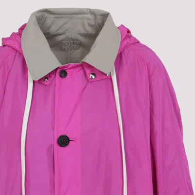 Miu Miu Cappuccino Cotton Blend Reversible Overcoat In Gray