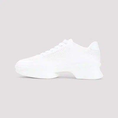Prada Wavy Triangle Logo Low-top Sneakers In White