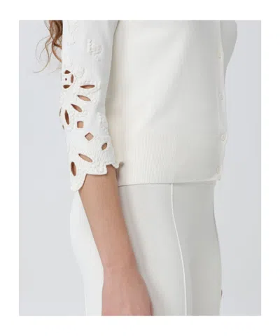 Ermanno Scervino Perforated-detail Cotton-blend Cardigan