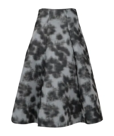 Philosophy Di Lorenzo Serafini Digital-print Full Midi Skirt In Black
