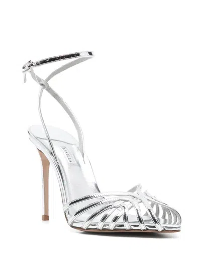 Le Silla Embrace Sandals 110mm In Silver