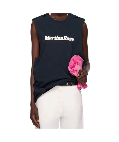 Martine Rose Ssense Exclusive Navy Double T-shirt In Blue