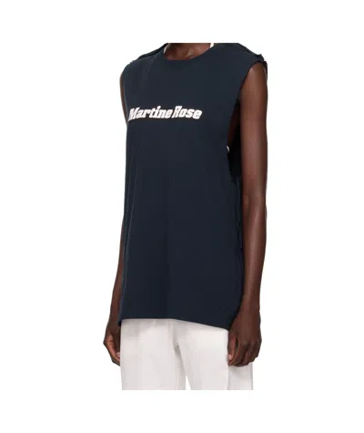 Martine Rose Ssense Exclusive Navy Double T-shirt In Blue