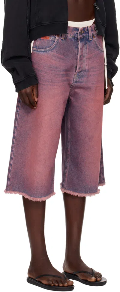 Martine Rose Faded Denim Shorts