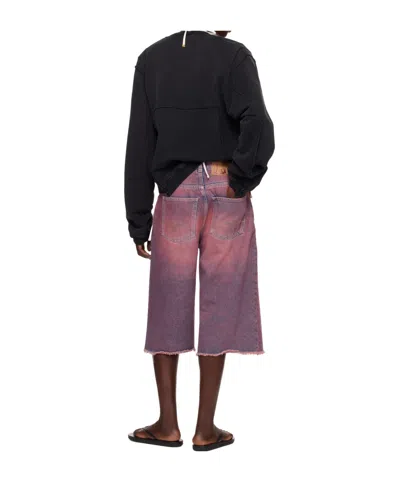 Martine Rose Faded Denim Shorts