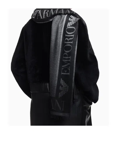 Emporio Armani Ombre Micro Check Shawl