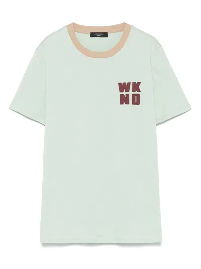 Weekend Max Mara Bello Cotton T-shirt In Blue