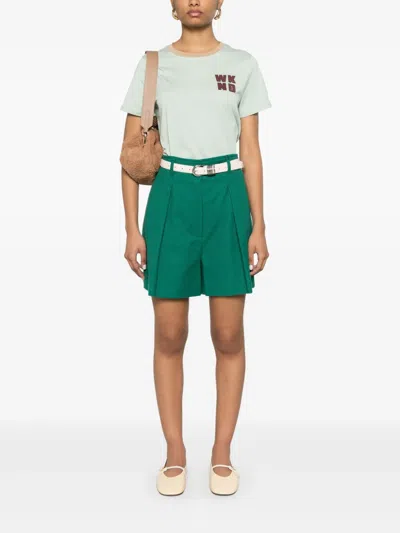 Weekend Max Mara Bello Cotton T-shirt In Blue