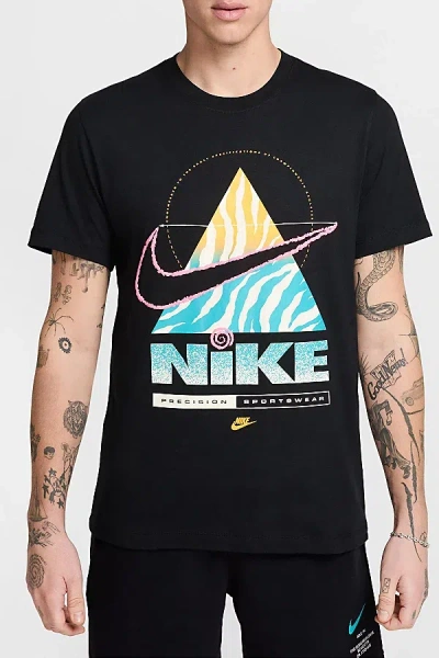 Nike Sportswear Brandriff T Shirt Black In Black