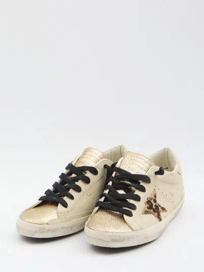 Golden Goose Super Star Sneakers In Gold