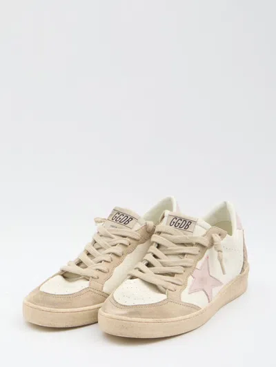 Golden Goose Ballstar Nappa Upper Suede Toe And Spur Leather Star And Heel In Neutral