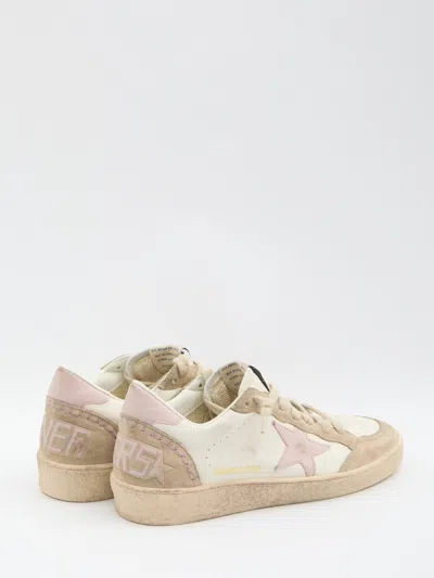Golden Goose Ballstar Nappa Upper Suede Toe And Spur Leather Star And Heel In Neutral