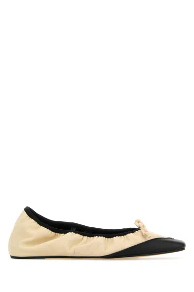 Armarium Ivory Nappa Leather Camilla Ballerinas In Neutral