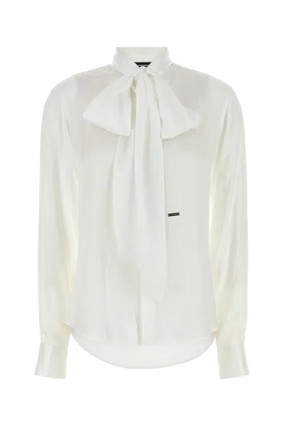 Dsquared2 Dsquared White Viscose Shirt In Multi
