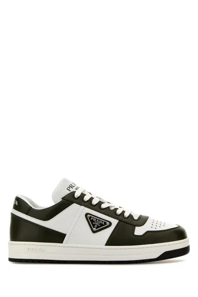 Prada Sneakers Downtown In Pelle Bicolor Uomo