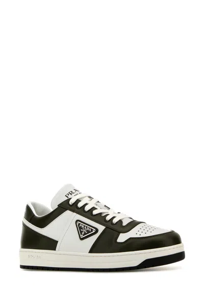 Prada Sneakers Downtown In Pelle Bicolor Uomo
