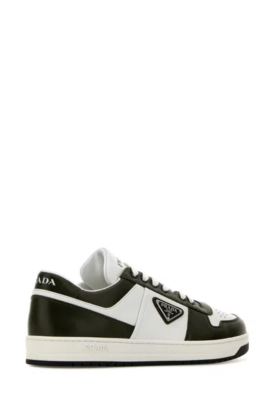Prada Sneakers Downtown In Pelle Bicolor Uomo