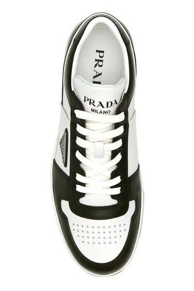 Prada Sneakers Downtown In Pelle Bicolor Uomo