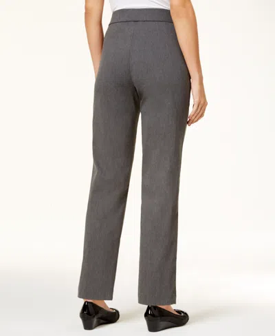Alfred Dunner Classics Allure Pull-on Slim-leg Pants In Gray