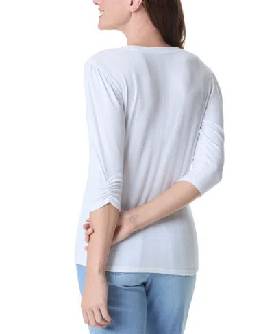 Gloria Vanderbilt Women's 3/4-sleeve Henley Top In Multi