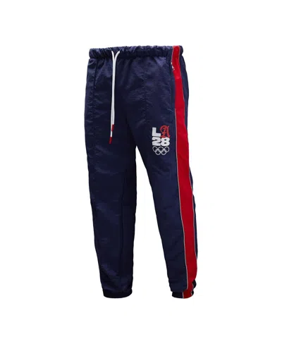 Mitchell & Ness Men's Navy La28 Windbreaker Pants In Multi