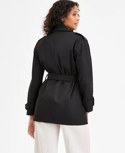 Jou Jou Juniors' Double-breasted Belted Trench Coat