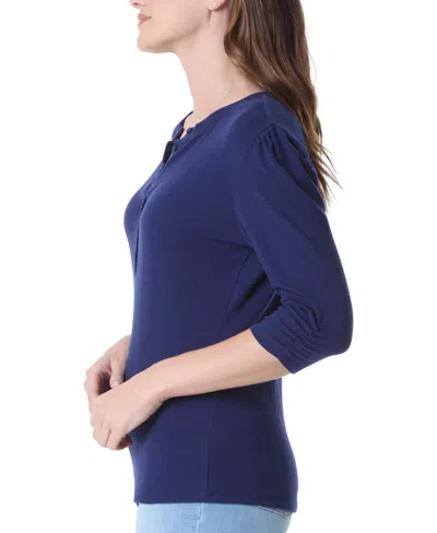 Gloria Vanderbilt Women's 3/4-sleeve Henley Top