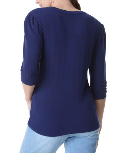 Gloria Vanderbilt Women's 3/4-sleeve Henley Top