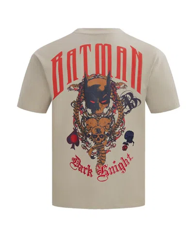 Freeze Max Men's Tan Batman Comics Olde English T-shirt