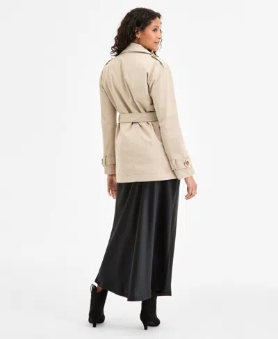 Jou Jou Juniors' Double-breasted Belted Trench Coat