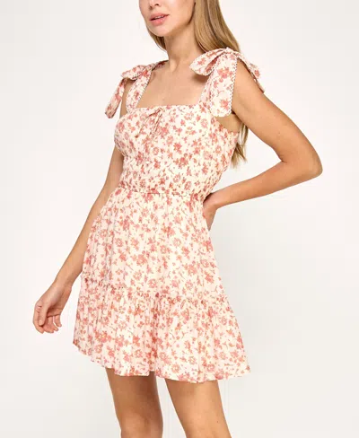 Trixxi Juniors' Printed Sleeveless Fit & Flare Dress